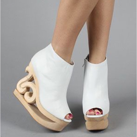 Rare Jeffrey Campbell Skate Shoes White